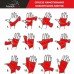 Бинти для боксу PowerPlay Red 4m, код: PP_3046_4m_Red