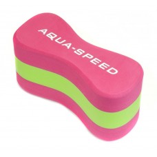 Колобашка для плавання Aqua Speed Junior 3 Layesr Pullbuoy 200x80x100 мм, рожевий-зелений, код: 5908217667793