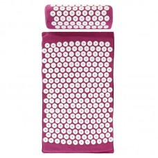 Набір масажний акупунктурний Аплікатор Кузнєцова FitGo 2в1 килимок та валик, фіолетовий, код: FI-0134_V