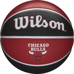 М"яч баскетбольний Wilson NBA Team Tribute Chi Bulls №7, червоний-чорний, код: 194979033579