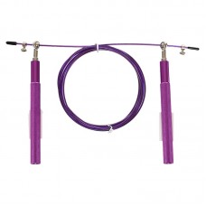 Скакалка швидкісна кроссфіт з підшипником та сталевим тросом з алюмінієвими ручками Cima 3м, фіолетовий, код: FI-7430_V