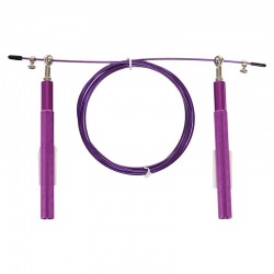 Скакалка швидкісна кроссфіт з підшипником та сталевим тросом з алюмінієвими ручками Cima 3м, фіолетовий, код: FI-7430_V