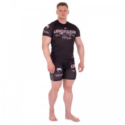 Комплект компресійний чоловічий  (футболка і шорти) Venum Undrgbnd, 2XL (50-52), чорний, код: 9801-9901_2XLBK