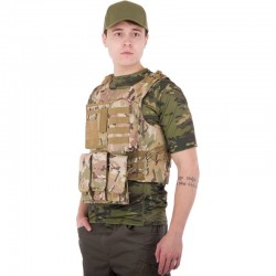 Житлет розвантажувальний універсальний на 4 кишені Tactical Military Rangers, камуфляж Multicam, код: ZK-5516_KM