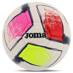 М"яч футбольний Joma Dali II №4, рожевий-червоний-жовтий, код: 400649-203-T4-S52