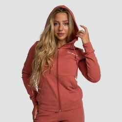 Толстовка жіноча на блискавці GymBeam Clothing Limitless XS, кориця, код: 8586024626348