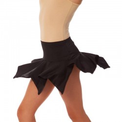 Спідниця латина з кокеткою для танців FitGo 32, зріст 122-128, чорний, код: DR-437-BK_32 Спідниця латина з кокеткою для танців FitGo 32, зріст 122-128, чорний, код: DR-437-BK_32