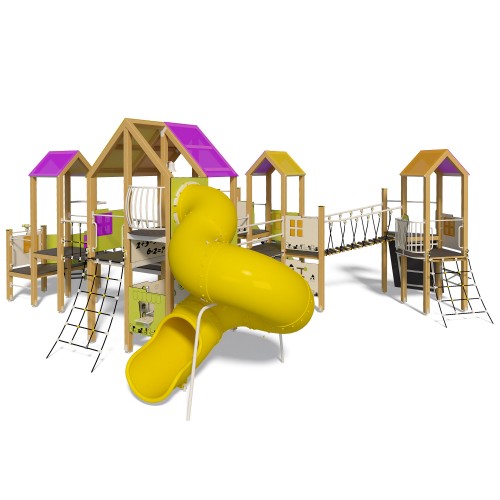 Ігровий комплекс InterAtletika Big City-12 10436х8442х3919 мм, код: TE942-SM