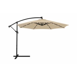 Парасоля садова WCG з LED підсвічуванням 3000х3000 мм + чохол, бежевий, код: W-7011LED-BE-IF