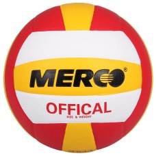 М"яч волейбольний Merco Official volleyball Ball №5, червоний-білий-жовтий, код: 8591792369335