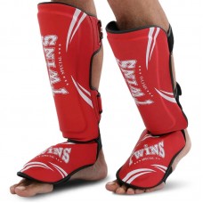 Захист гомілки та стопи для єдиноборств Twins, розмір S, червоний, код: BO-7971_SR Захист гомілки та стопи для єдиноборств Twins, розмір S, червоний, код: BO-7971_SR