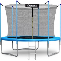 Батут Neo-Sport NS-10W181 з внутрішньою сіткою 10 фуітв 312 см, блакитний, код: 5902854517022-IN