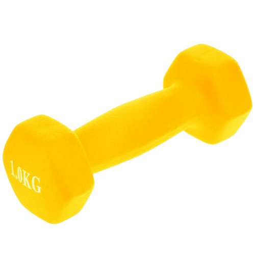 Гантель для фітнесу з неопреновим покриттям Generation Fitness FF51D4A-1kg, 1х1 кг, жовтий, код: 522904-AX