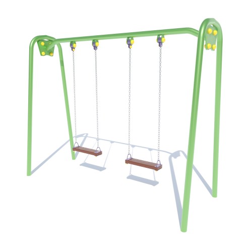 Гойдалка подвійна велика Miros 2480х970х1980 мм, код: DIO312.4 Гойдалка подвійна велика Miros 2480х970х1980 мм, код: DIO312.4