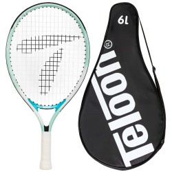 Ракетка для великого тенісу дитяча Teloon 19", 3-5 років, білий-блакитний, код: 2562-19