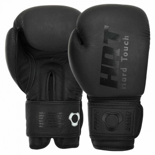 Боксерські рукавиці шкіряні Hard Touch 14 унцій, чорний, код: BO-4230_14BK