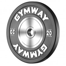 Диск тренувальний олімпійський GymWay 20 кг, чорний, код: TPR-20K-IA