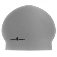 Шапочка для плавання MadWave Solid срібний, код: M056501_GR
