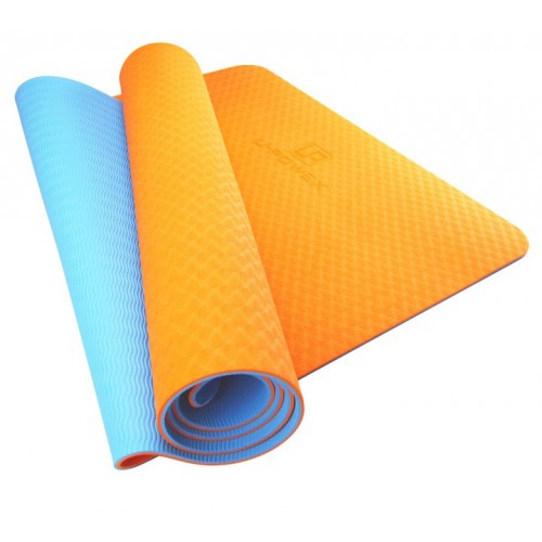 Килимок для йоги та фітнесу U-Powex TPE Yoga mat Orange/Blue 1830х610х6 мм, код: UP_1000_TPE_Or/Blue