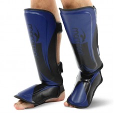 Захист гомілки та стопи дитячий Муай Тай, ММА, Кікбоксинг Maraton XL, синій-чорний, код: BO-9321_XLBLBK