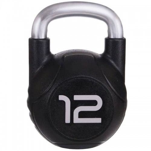 Гиря для кроссфіта Modern з хромованою ручкою 12кг, чорний, код: TA-2681-12-S52 Гиря для кроссфіта Modern з хромованою ручкою 12кг, чорний, код: TA-2681-12-S52