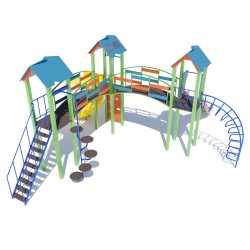 Дитячий ігровий комплекс Miros №4 7150х6100х3150 мм, код: DIO703.15