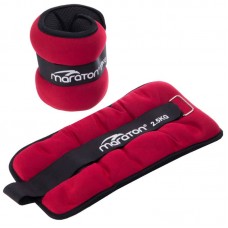 Обтяжувачі-манжети для рук та ніг Maraton 2x2,5кг червоний-чорний, код: FI-3123-5-S52 Обтяжувачі-манжети для рук та ніг Maraton 2x2,5кг червоний-чорний, код: FI-3123-5-S52