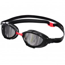 Окуляри для плавання дорослі дзеркальні лінзи MadWave Triathlon Mirror чорний-червоний, код: M042705