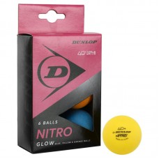 Набір м"ячів для настільного тенісу Dunlop Nitro Glow 40 6шт, різнокольоровий, код: DL679349N-S52