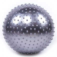М"яч фітнес FitGo 65см, масажний, срібло, код: 5415-2GR-WS