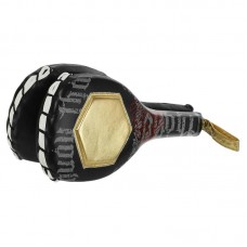 Ракетка для тхеквондо одинарна Zelart чорний-золотий, код: BO-4998_BK