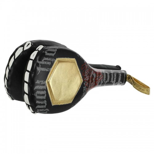 Ракетка для тхеквондо одинарна Zelart чорний-золотий, код: BO-4998_BK