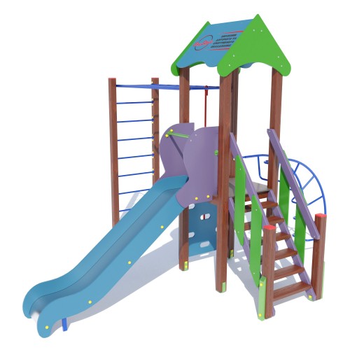 Ігровий комплекс Miros "Однобаштований з рукоходом" 4350x4300x3260 мм, код: DIO701.5 Ігровий комплекс Miros "Однобаштований з рукоходом" 4350x4300x3260 мм, код: DIO701.5