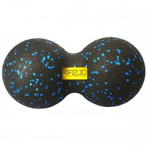 Масажний м'яч подвійний 4FIZJO EPP DuoBall 12 (120 мм), Black/Blue, код: 4FJ1349