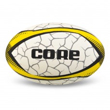 М"яч для регбі Core №5, білий-жовтий, код: R-5291-5