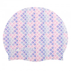 Шапочка для плавання силіконова для дорослих Yingfa фіолетовий-рожевий, код: C0091_VP