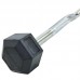 Штанга фіксована Zelart Rubber Hexagon Barbell вигнута гумова довжина-95см 15кг, код: TA-6231-15-S52