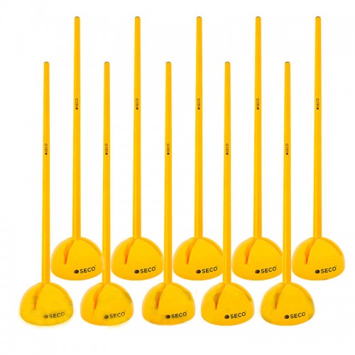 Набір для тренування Seco cлаломні стійки 10 шт, жовтий, код: 18102301-SE Набір для тренування Seco cлаломні стійки 10 шт, жовтий, код: 18102301-SE