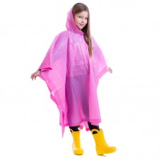 Дощовик дитячий Пончо Camping рожевий, код: C-1020_P