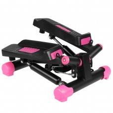 Міні-степпер поворотний з еспандерами SportVida Black/Pink, код: SV-HK0358
