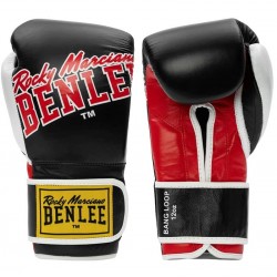 Рукавички боксерські Benlee Bang Loop 14oz шкіра, чорно-червоні, код: 199351 (Black Red) 14 oz.