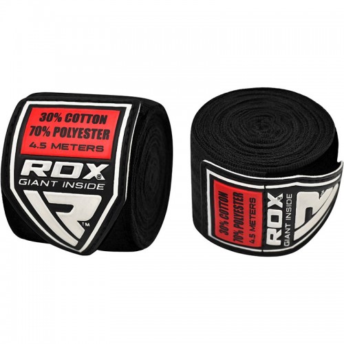 Бинти боксерські RDX Fibra Black 4.5m, код: 10401-RX