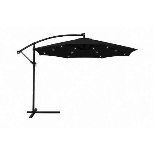 Парасоля садова WCG з LED підсвічуванням 3000х3000 мм + чохол, чорний, код: W-7011LED-BL-IF
