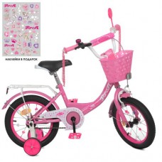 Велосипед дитячий Profi Kids Princess d=14, рожевий, код: Y1411-1-MP