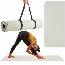 Килимок для йоги та фітнесу 4Fizjo TPE 1800x600x6 мм, сірий-чорний, код: P-5907739317100