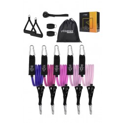 Набір трубчастих еспандерів Cornix 4.5-13.6 кг, 5 шт, код: XR-0258 Набір трубчастих еспандерів Cornix 4.5-13.6 кг, 5 шт, код: XR-0258