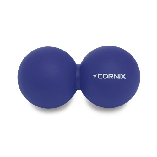 Масажний м"яч Cornix Lacrosse DuoBall 126х63 мм, темно-синій, код: XR-0109