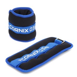 Обважнювачі-манжети для ніг та рук Cornix 2x0.5 кг, чорний-синій, код: XR-0172