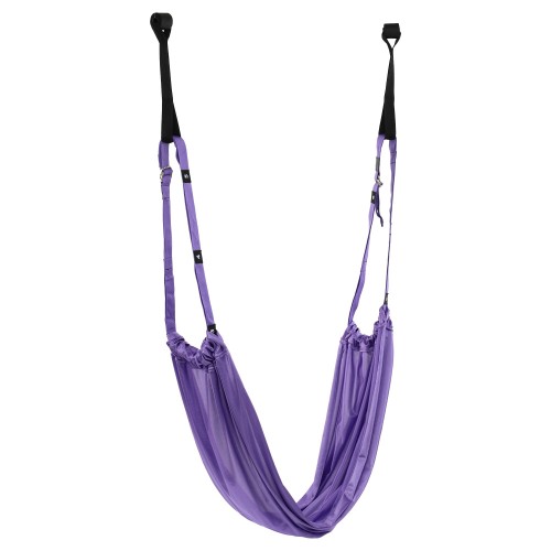 Гамак для йоги підвісний регульований зі стропами та кріпленням на двері FitGo Air Yoga Rope Lutinq 1500х800 мм, фіолетовий, код: LT-2090-S52 Гамак для йоги підвісний регульований зі стропами та кріпленням на двері FitGo Air Yoga Rope Lutinq 1500х800 мм, фіолетовий, код: LT-2090-S52