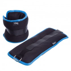 Обважнювачі-манжети для рук і ніг FitGo 2x1,5 кг, чорний-синій, код: FI-1303-3_BKBL